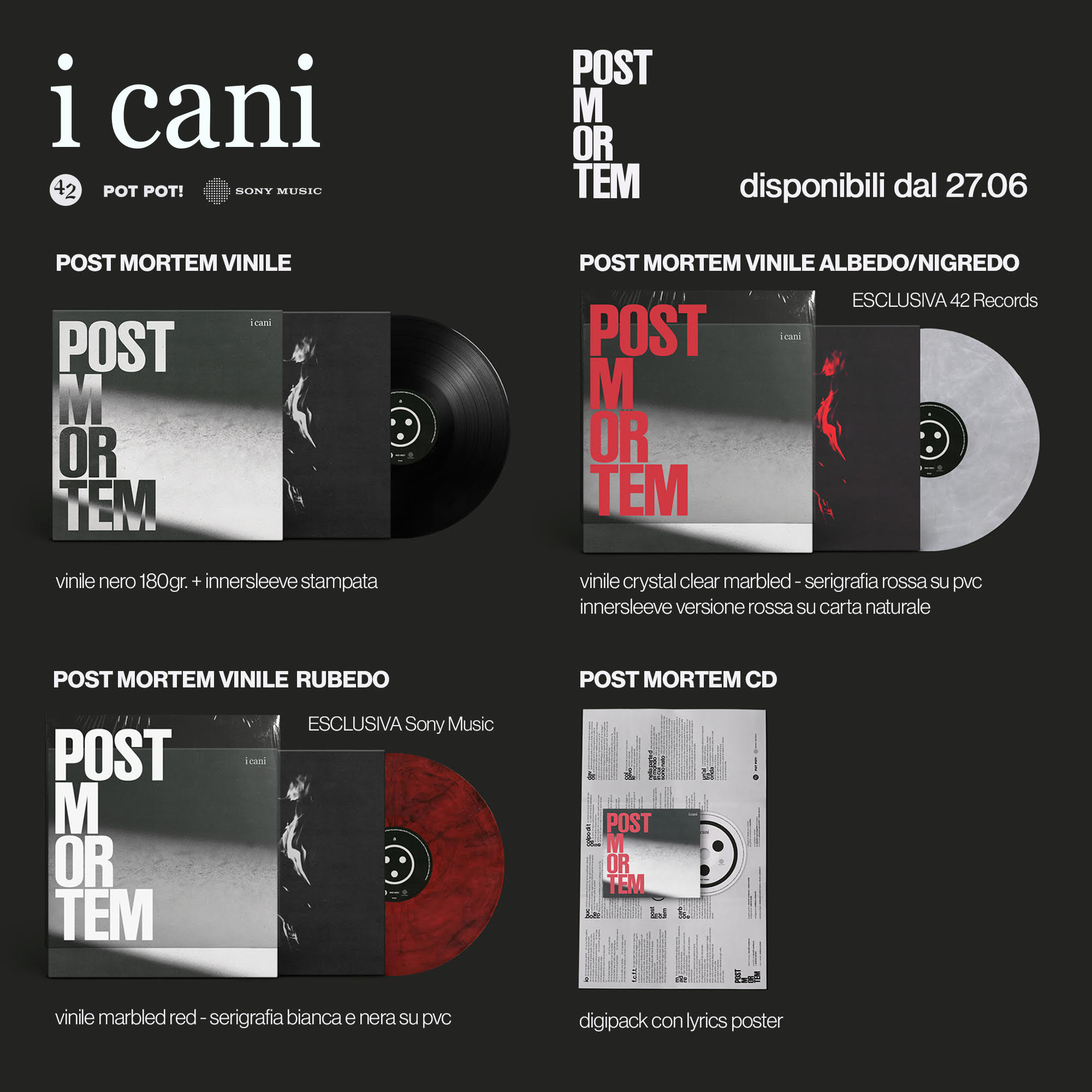 Copertina dell'album Postmortem de I Cani